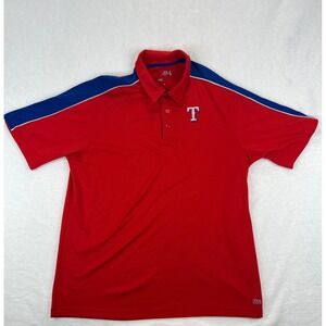 MLB Texas Rangers Polo Shirt Size XL MLB Red‎ Blue Baseball
